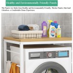 Rak Pengering Pakaian Berdiri di Atas Mesin Cuci, Hemat Ruang, Pengatur Kamar Mandi untuk Mesin Cuci Bukaan Depan, Desain Kokoh